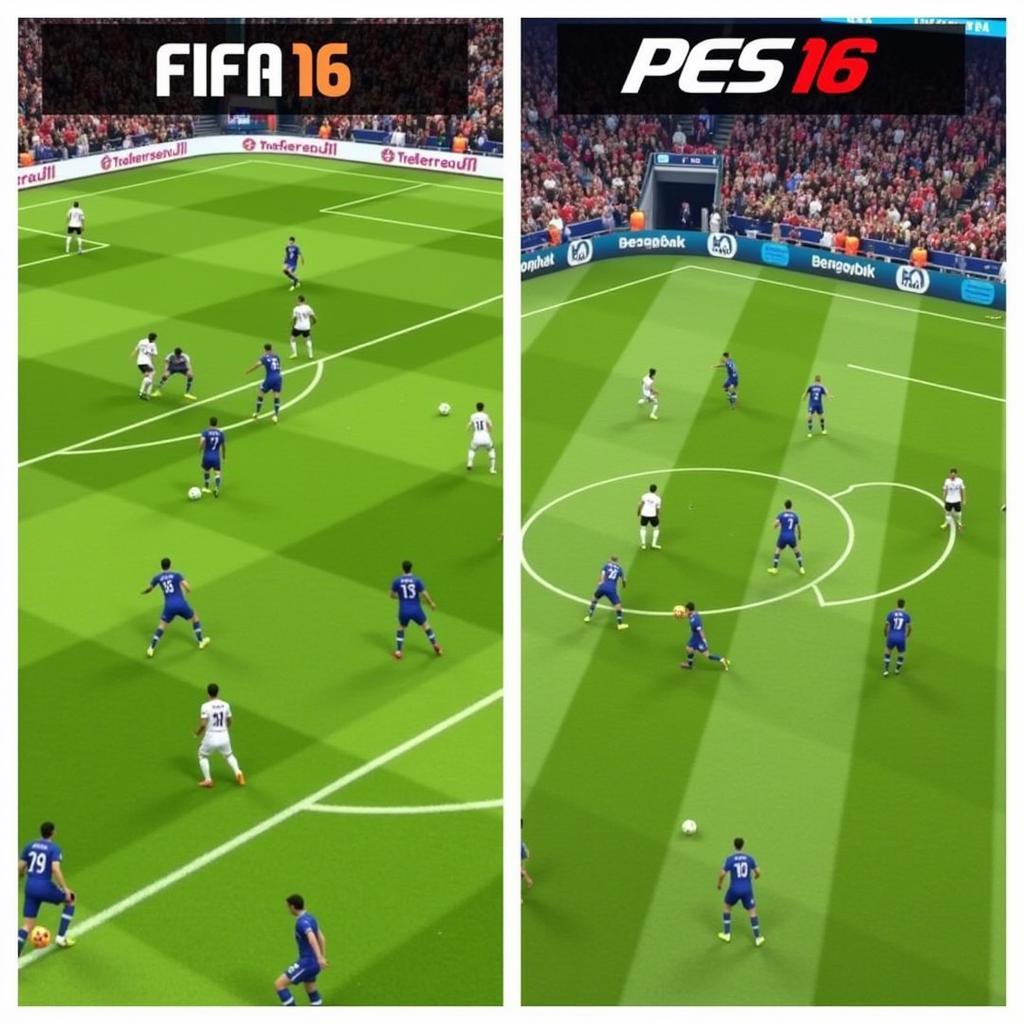 So sánh lối chơi FIFA 16 và PES 16