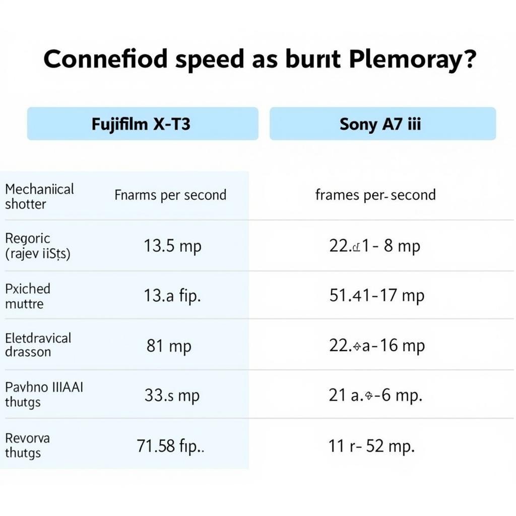 Tốc độ chụp Fujifilm X-T3 và Sony A7iii