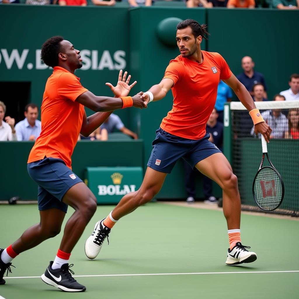 Gael Monfils và Marton Fucsovics đối đầu