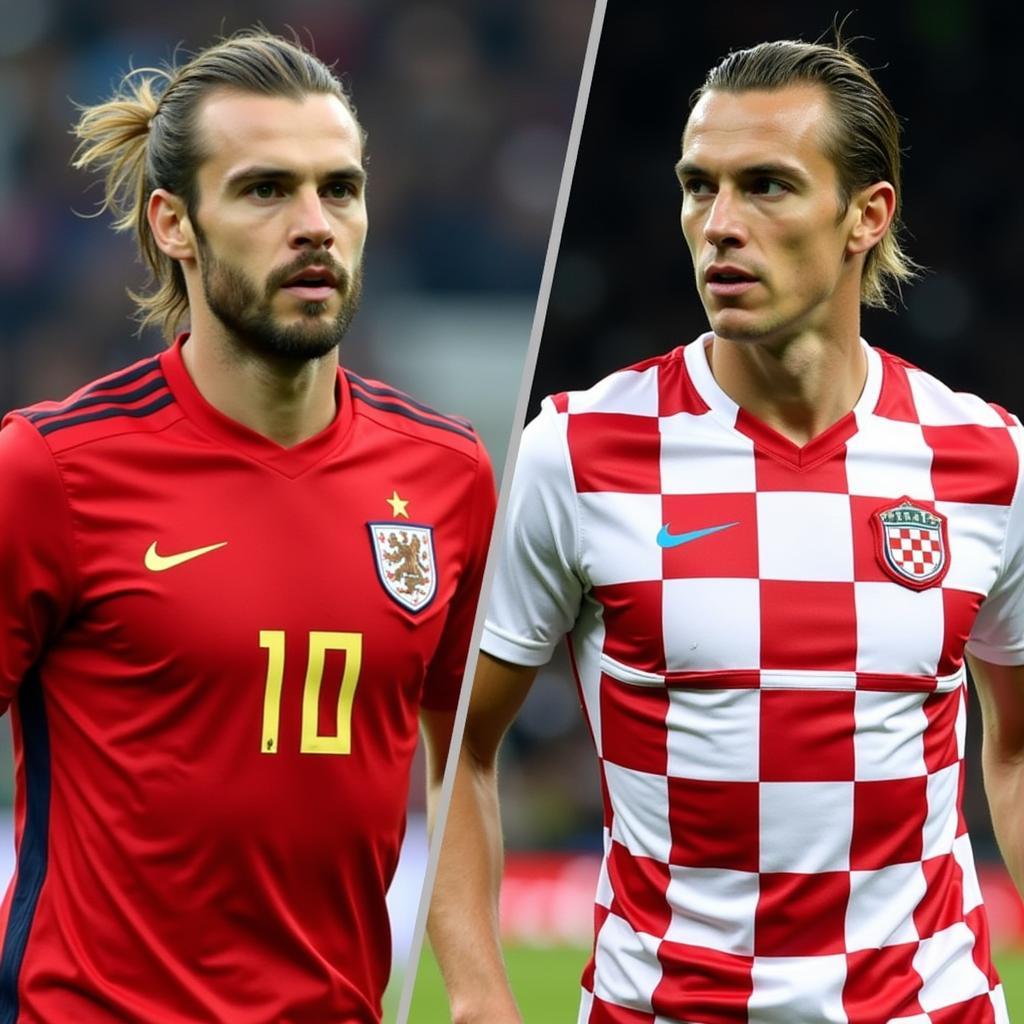 Gareth Bale và Luka Modric đối đầu