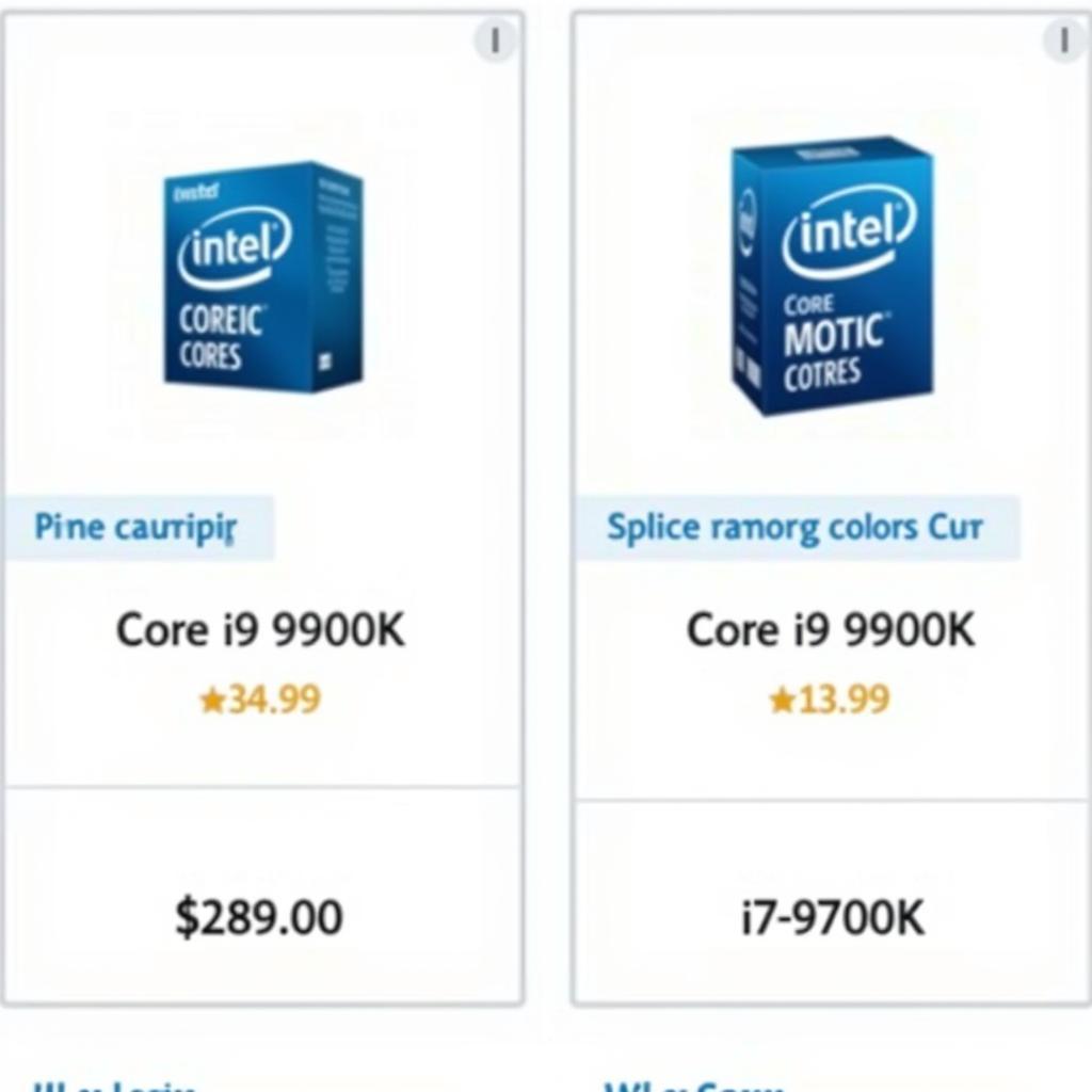 Giá bán CPU Intel 9900K và 9700K