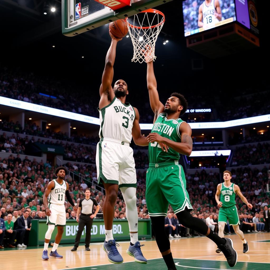 Giannis Antetokounmpo và Jayson Tatum