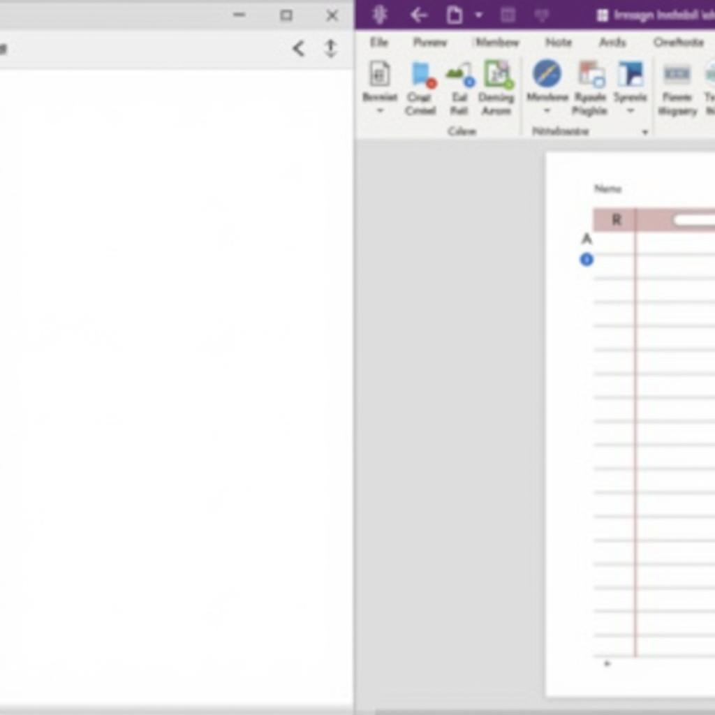 Giao diện Notion và OneNote