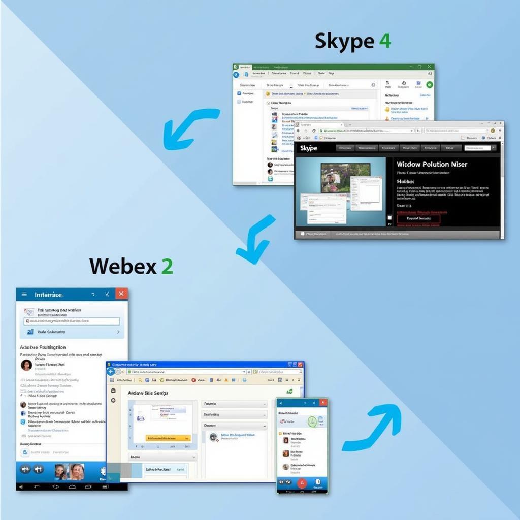 Giao diện Webex và Skype