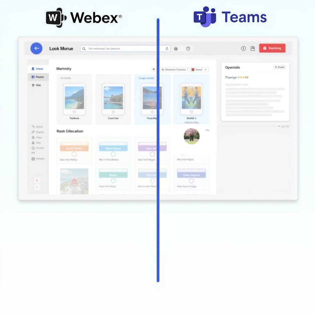 Giao diện Webex và Teams