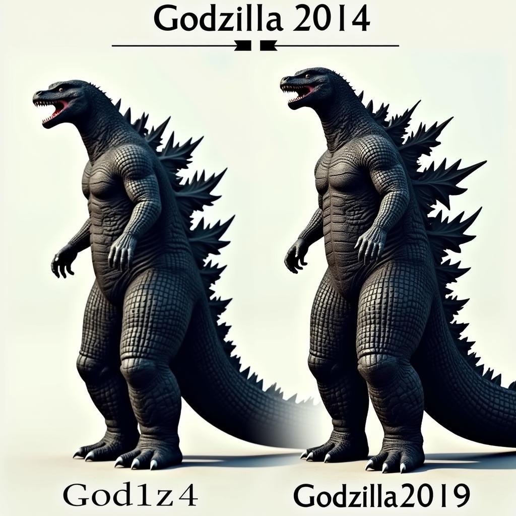 So sánh thiết kế Godzilla 2014 và 2019