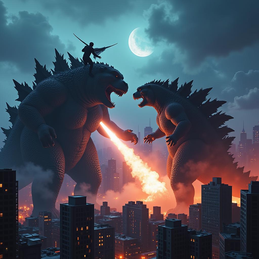 Godzilla và Kong Đối Đầu Trong Thành Phố