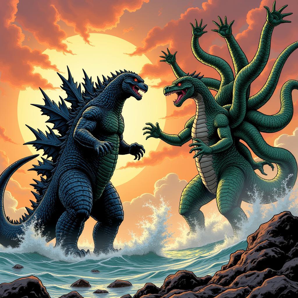 Godzilla vs. Orochi trong Truyện Tranh