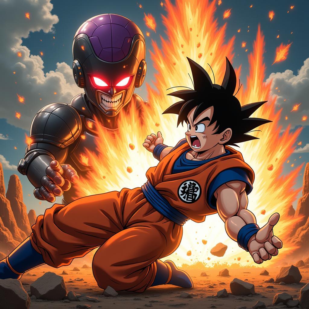 Goku bị Android 19 hấp thu năng lượng