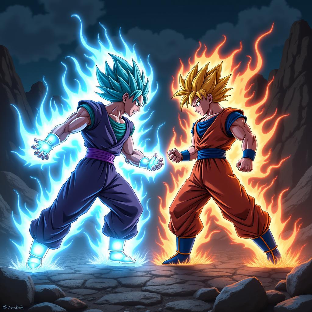 Goku và Broly trong cuộc chiến khốc liệt