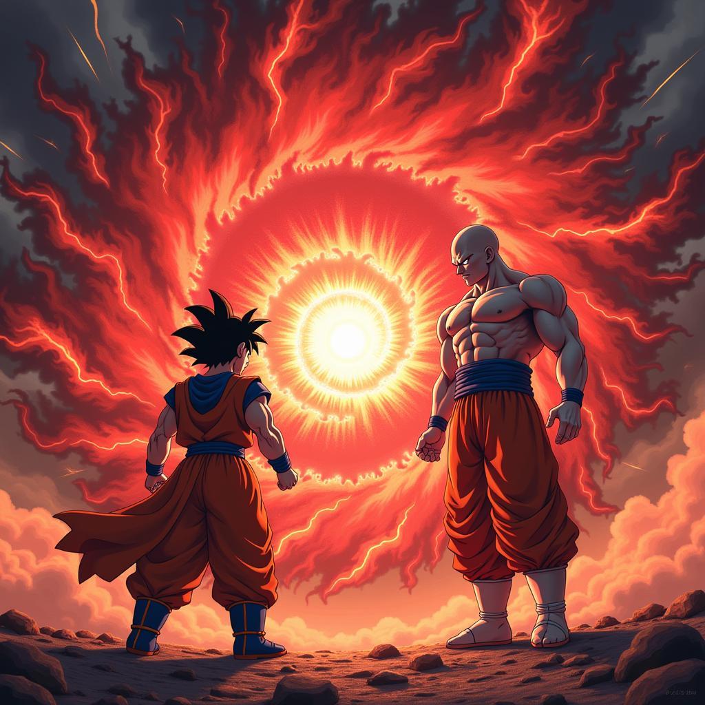 Goku và Jiren lần đầu chạm trán