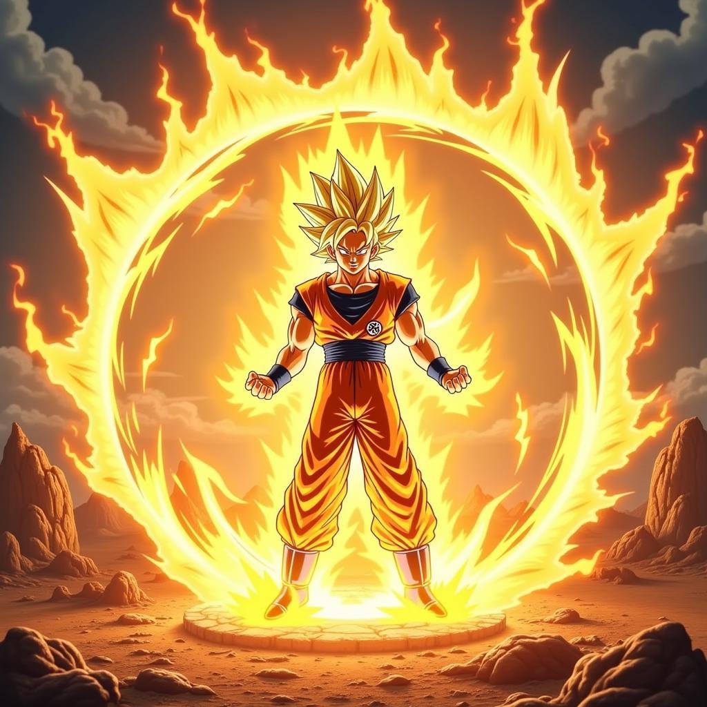 Goku SSJ3 tung chiêu thức mạnh mẽ