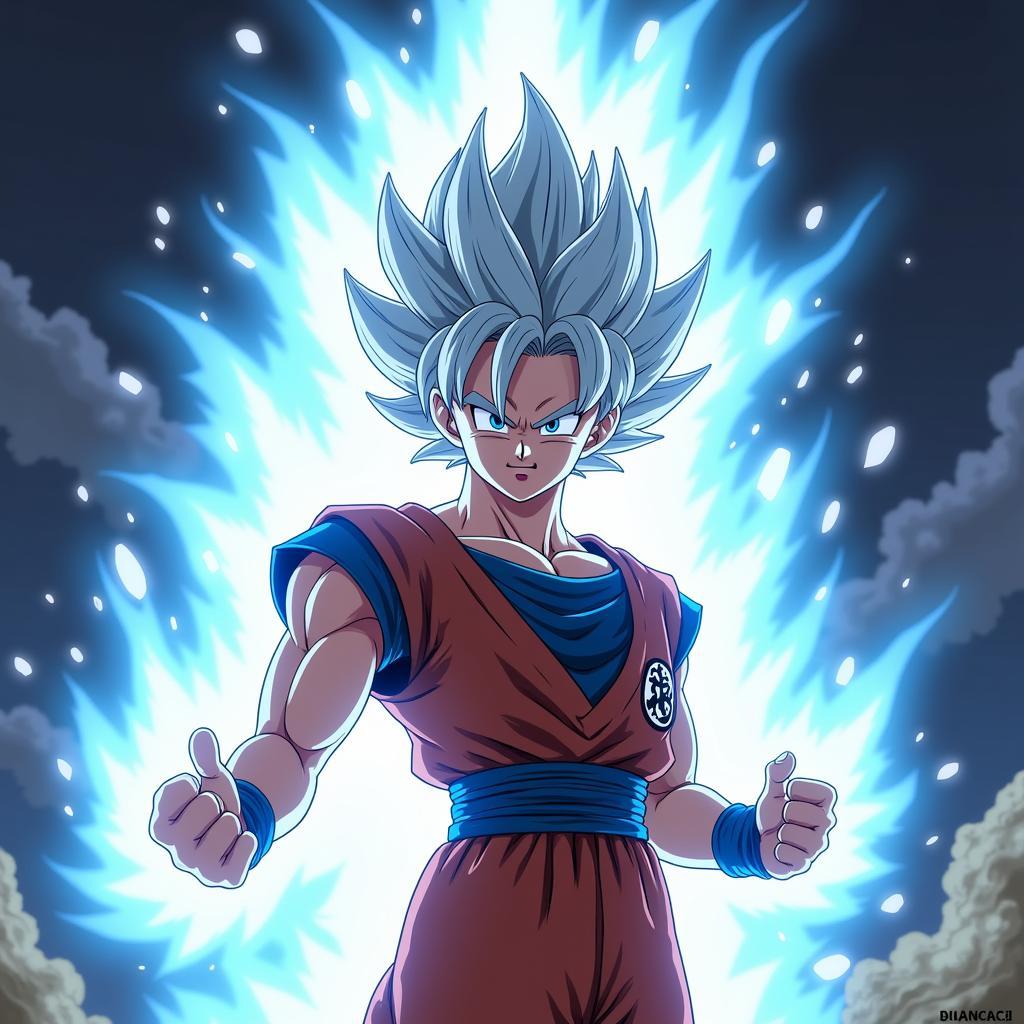 Goku Ultra Instinct giải phóng sức mạnh