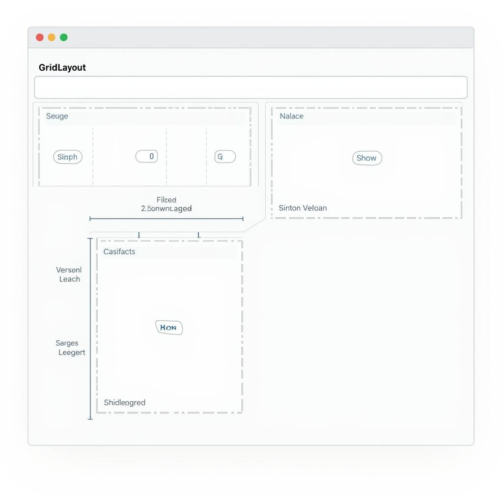 Ví dụ về GridLayout với bố cục phức tạp