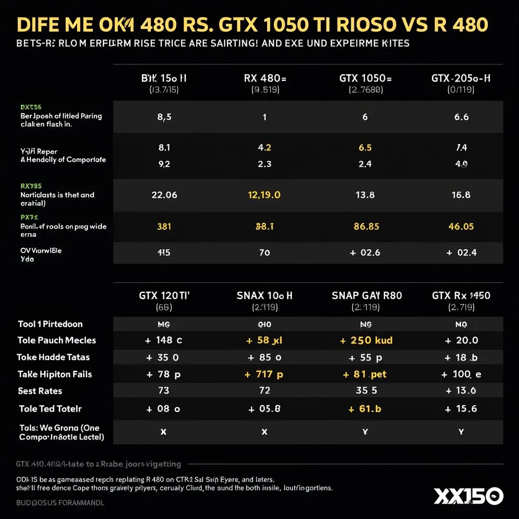 So sánh hiệu năng GTX 1050 Ti và RX 480