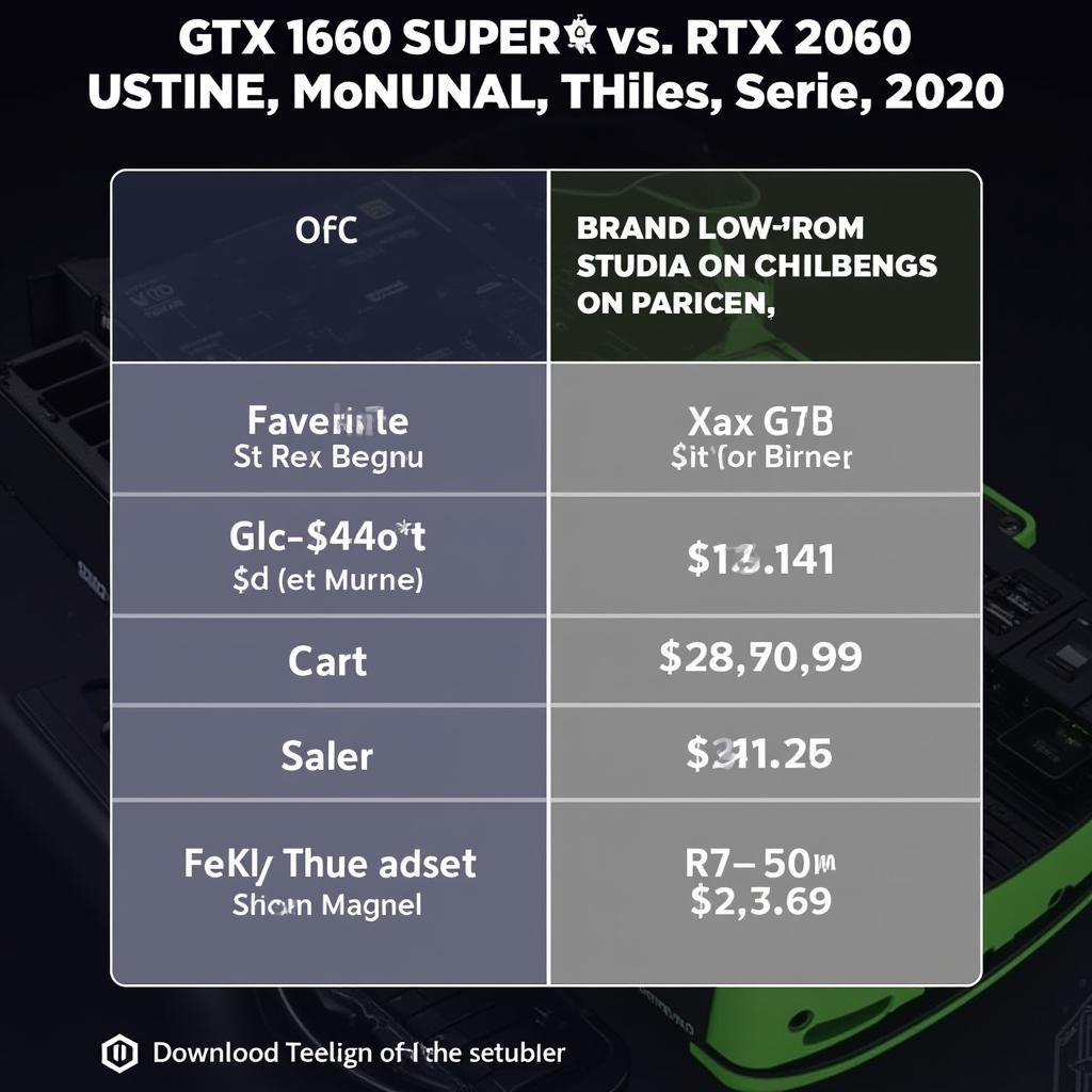 Mức giá của GTX 1660 Super và RTX 2060