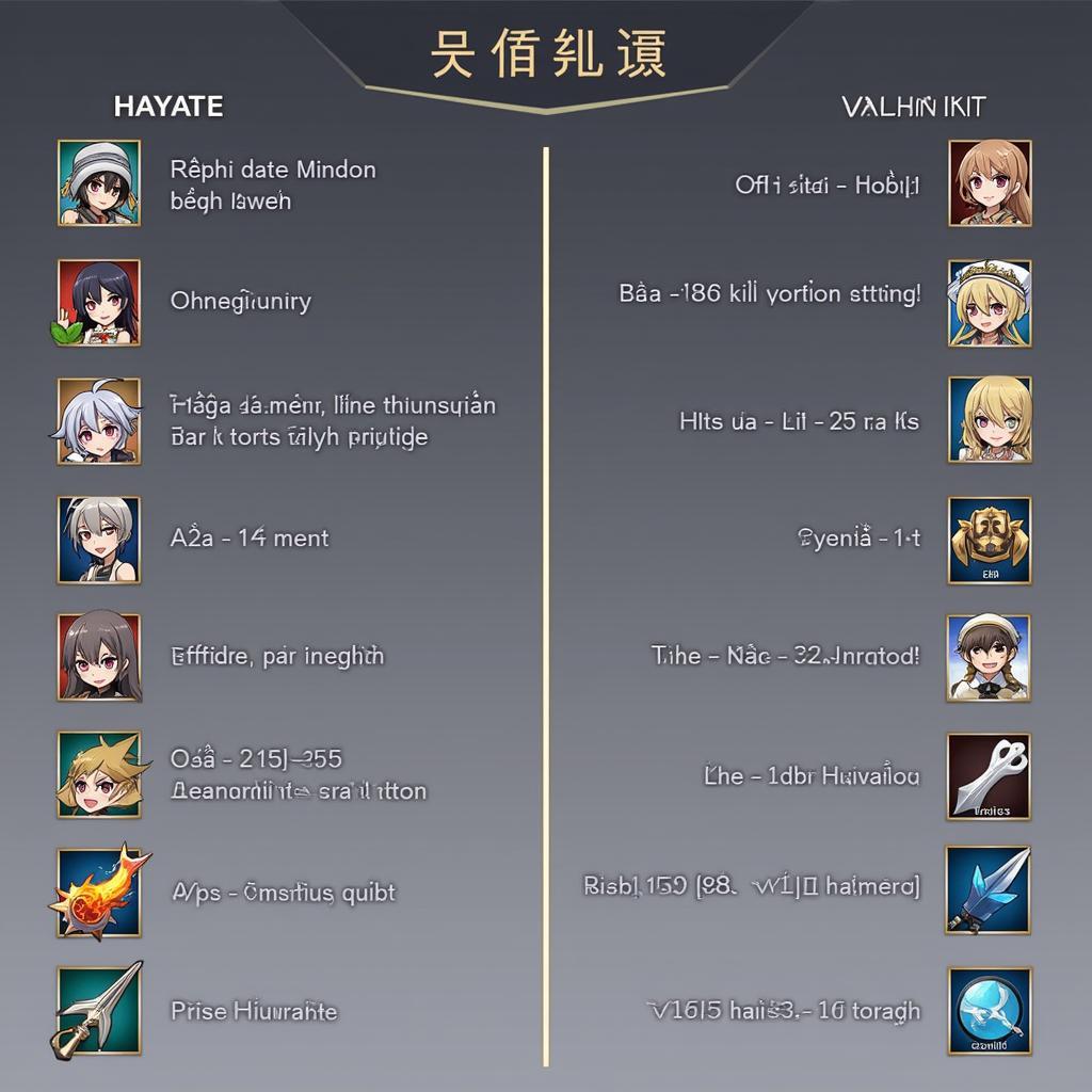 Hayate and Valhein skills comparison