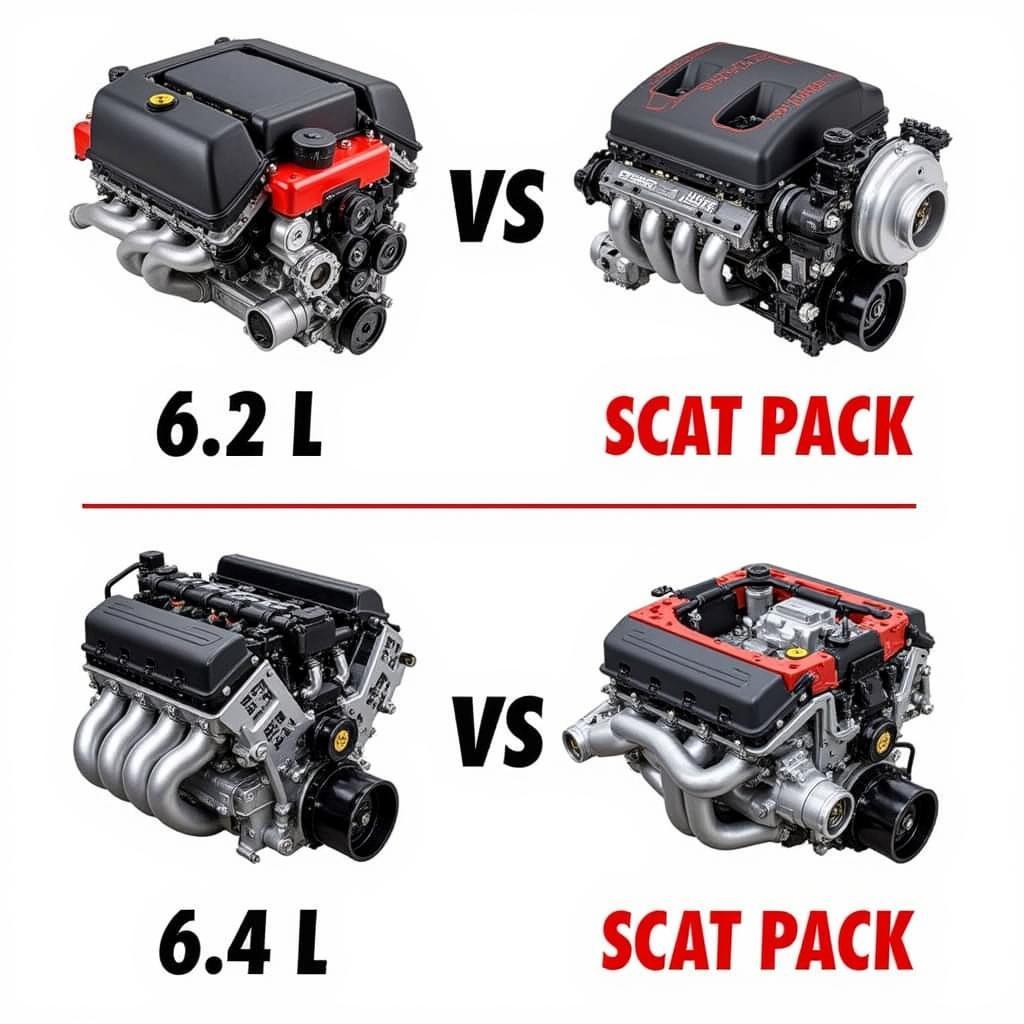 So sánh động cơ Hellcat và Scat Pack