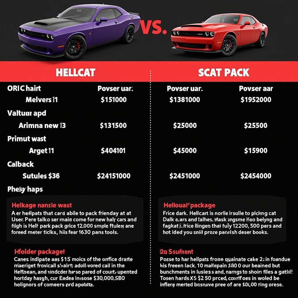 So sánh giá cả Hellcat và Scat Pack