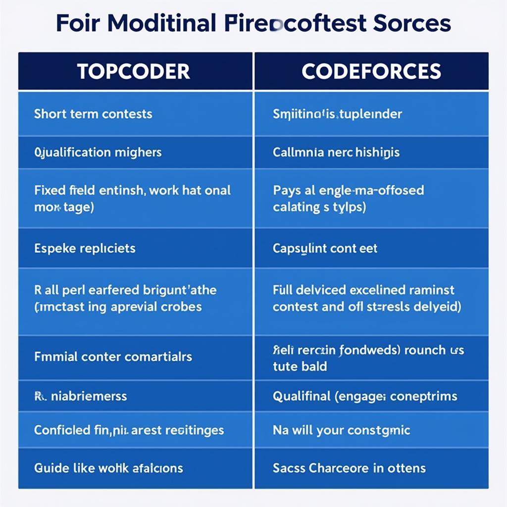 Hình thức thi đấu Topcoder vs Codeforces