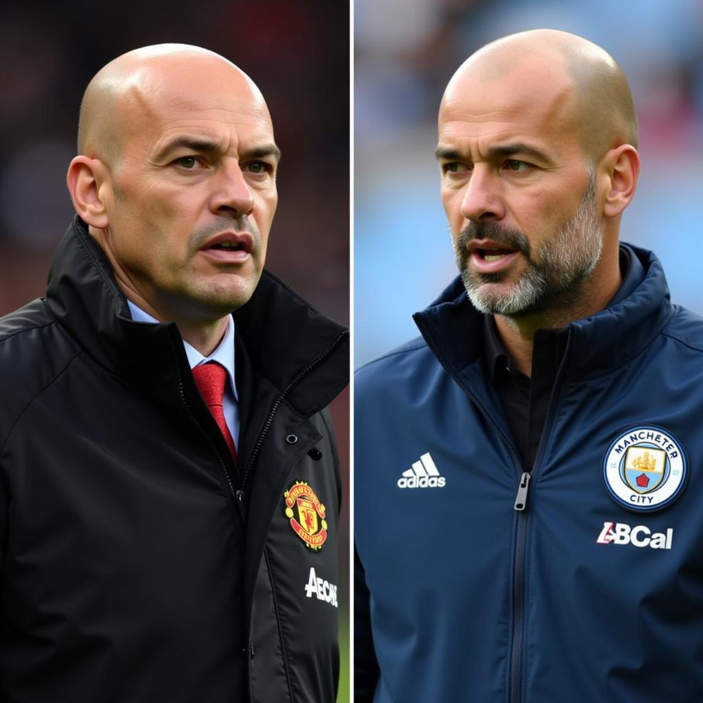 HLV Erik Ten Hag và Pep Guardiola