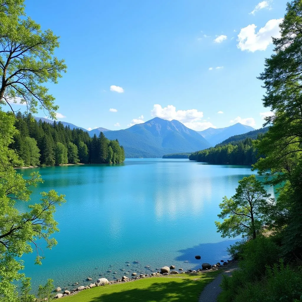 Hồ Starnberger See ở Bayern, Đức