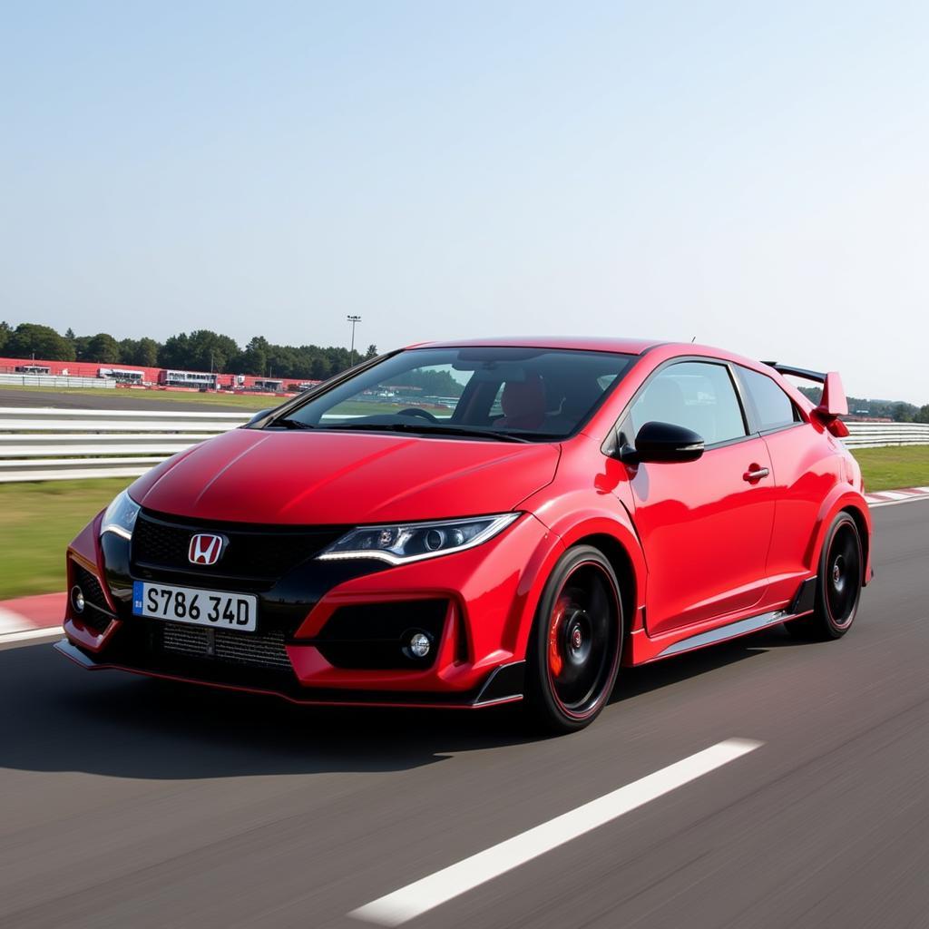 Honda Civic Type R (FK8) on track