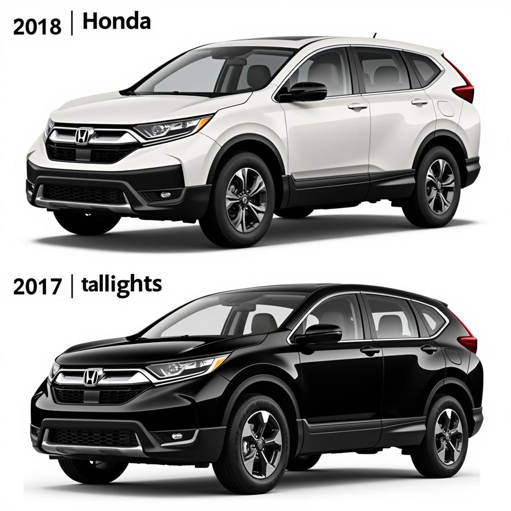 So sánh ngoại thất Honda CRV 2018 và 2017