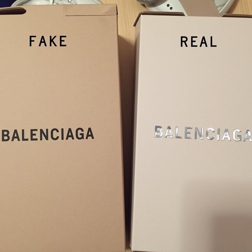 Hộp giày Balenciaga Speed Trainer fake vs real