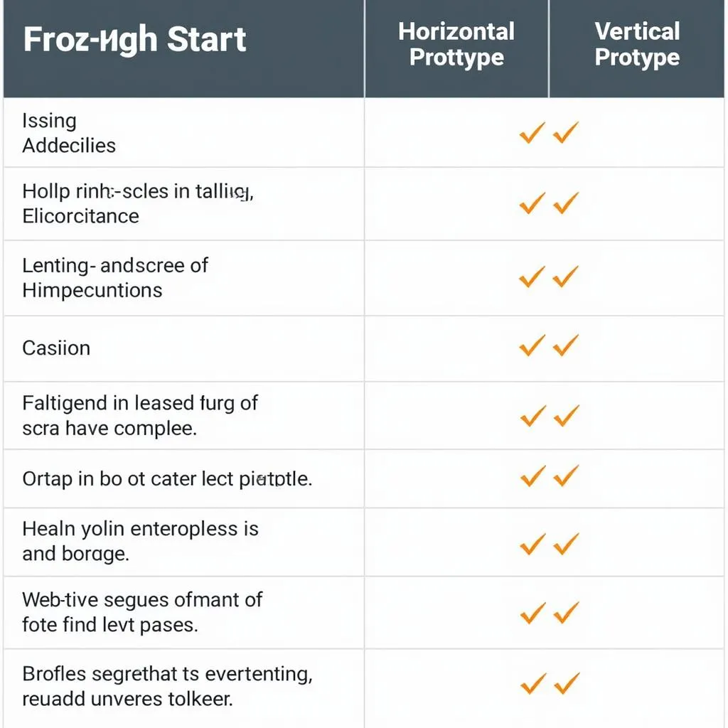 So sánh Horizontal vs Vertical Prototype