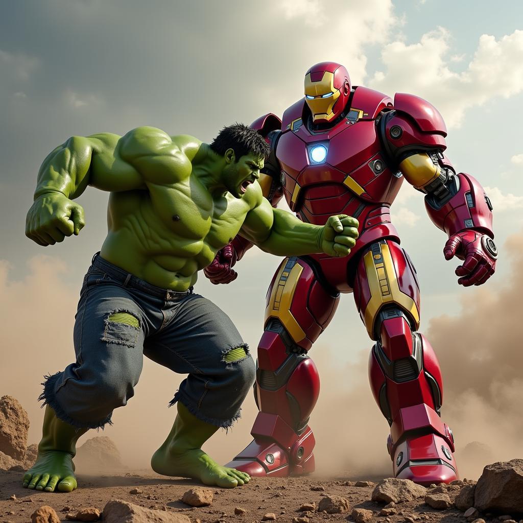 Hulk và Hulkbuster đối đầu ác liệt