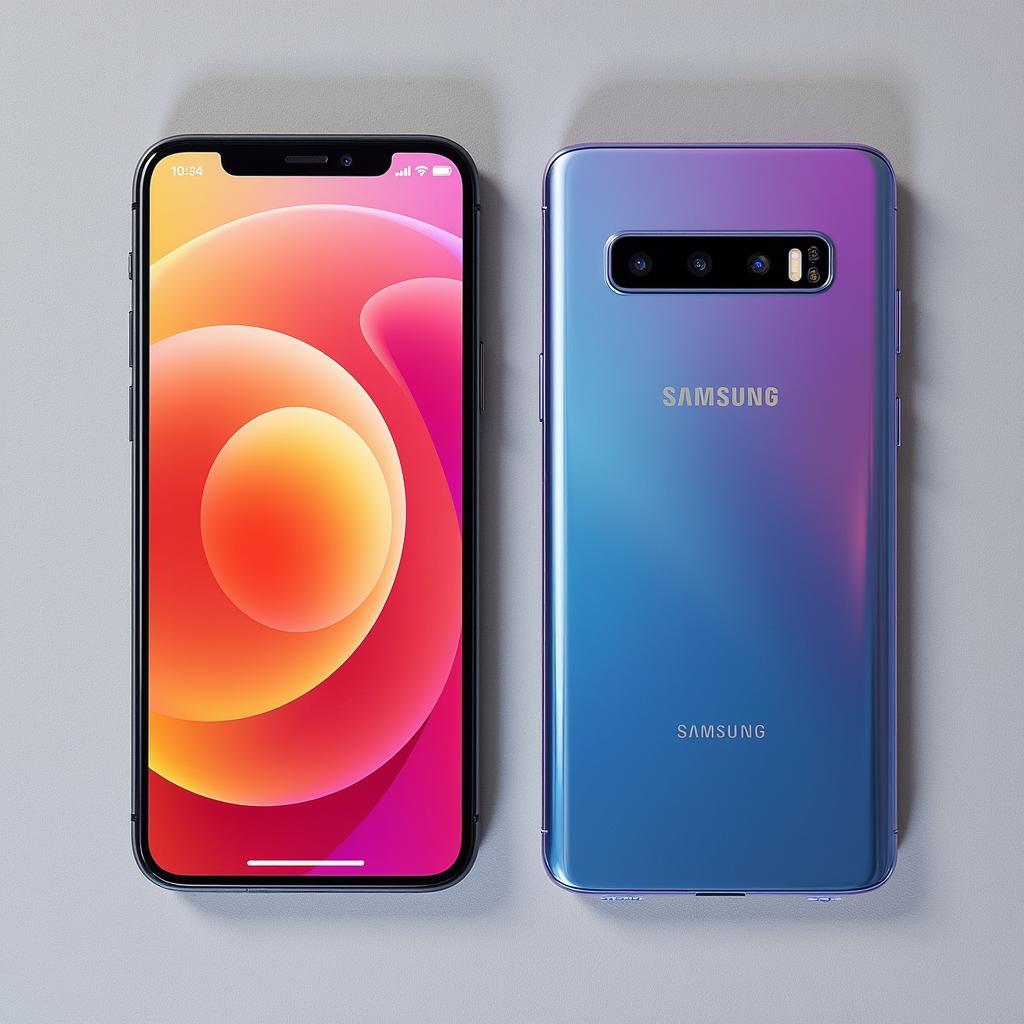 Thiết kế iPhone XS và Samsung S10 Plus