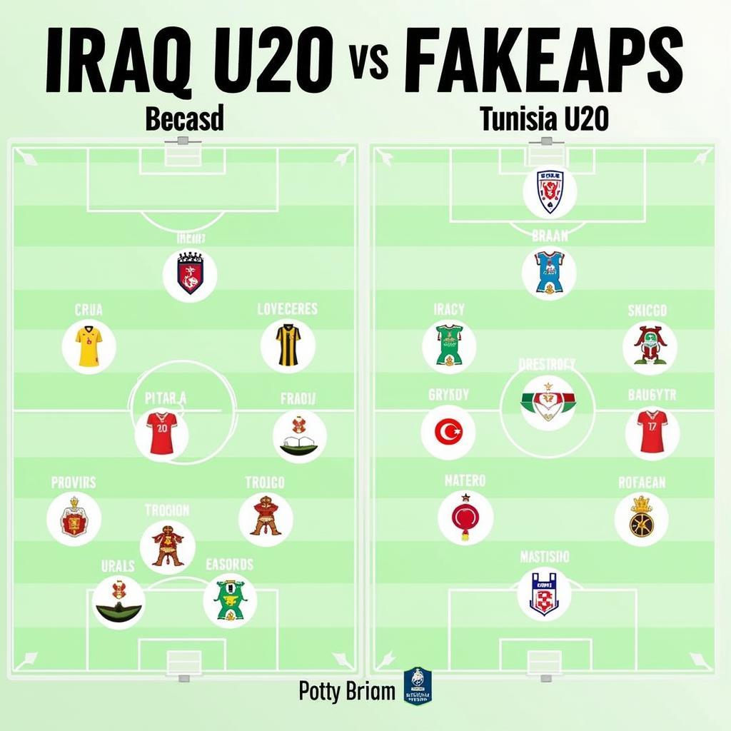 Đội hình ra sân dự kiến của Iraq U20 và Tunisia U20