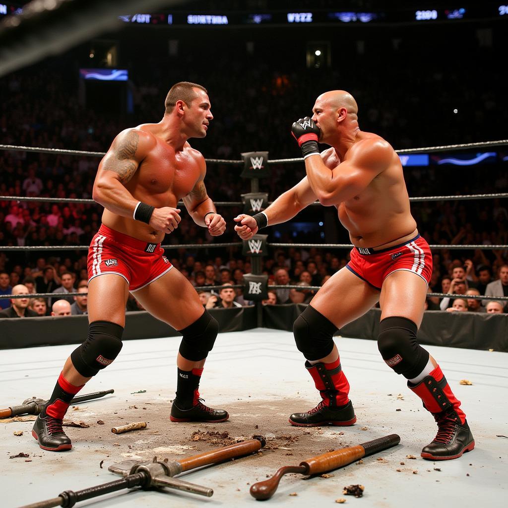 John Cena và Bobby Lashley trong trận đấu "No Disqualification" tại sự kiện The Great American Bash 2007