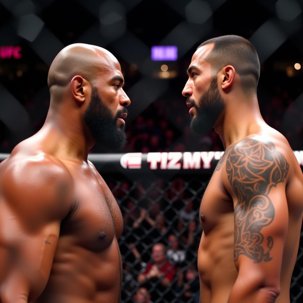 Jon Jones và Dominick Reyes đối mặt trong lồng bát giác