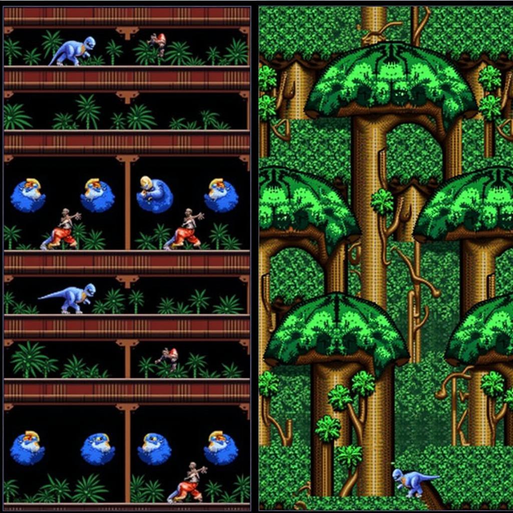 So sánh đồ họa Jurassic Park SNES và Genesis