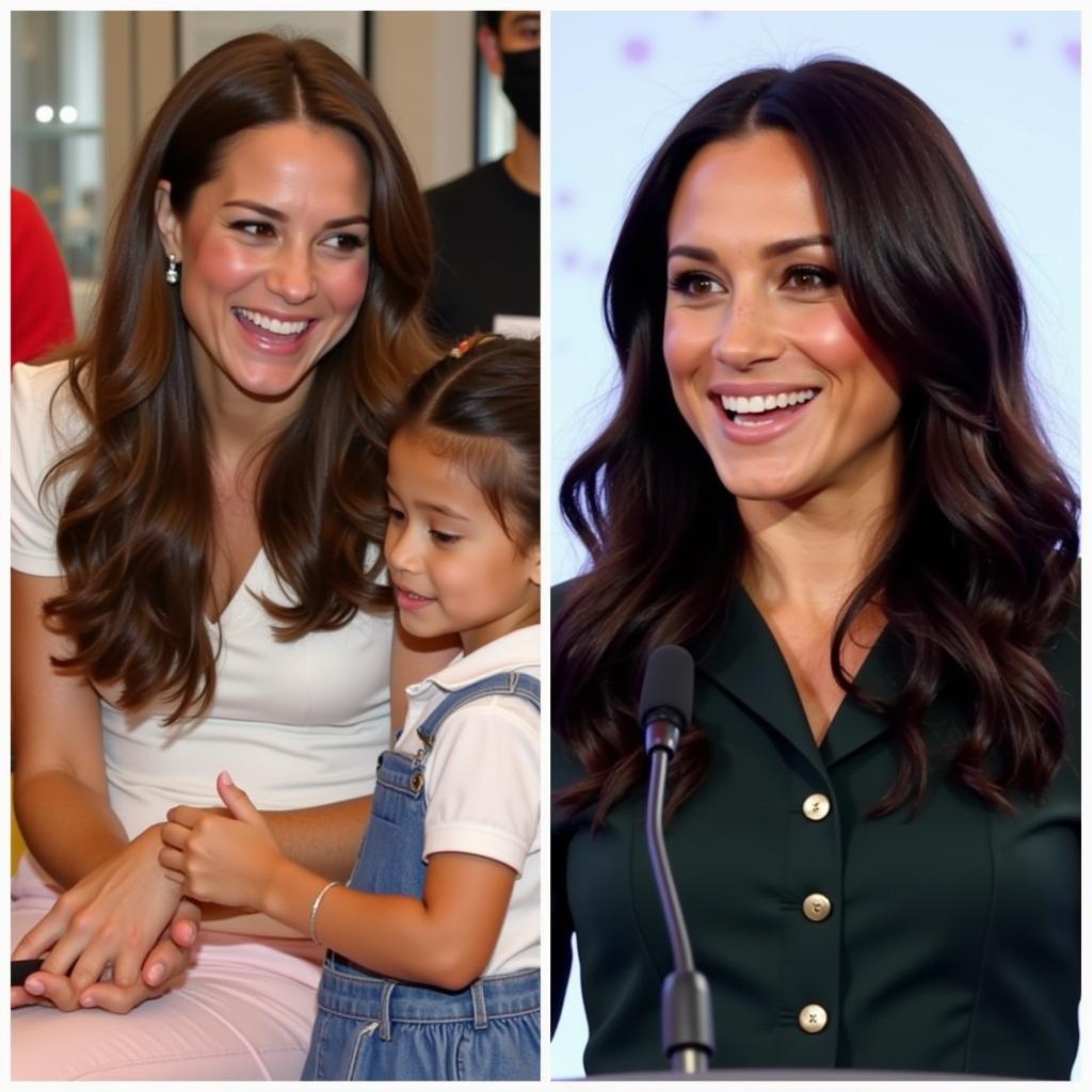 Kate và Meghan trong vai trò Hoàng gia