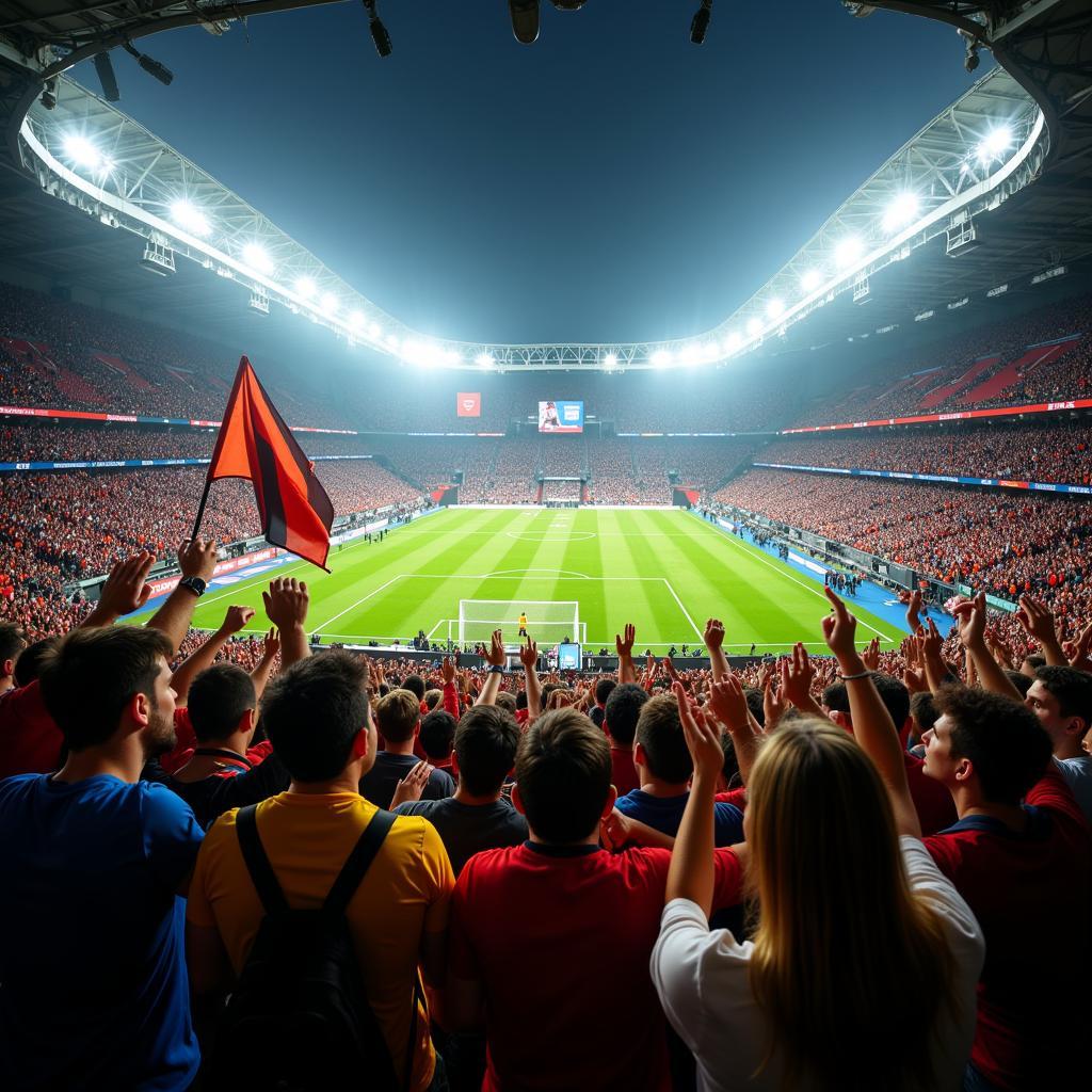 Football Fans Cheering