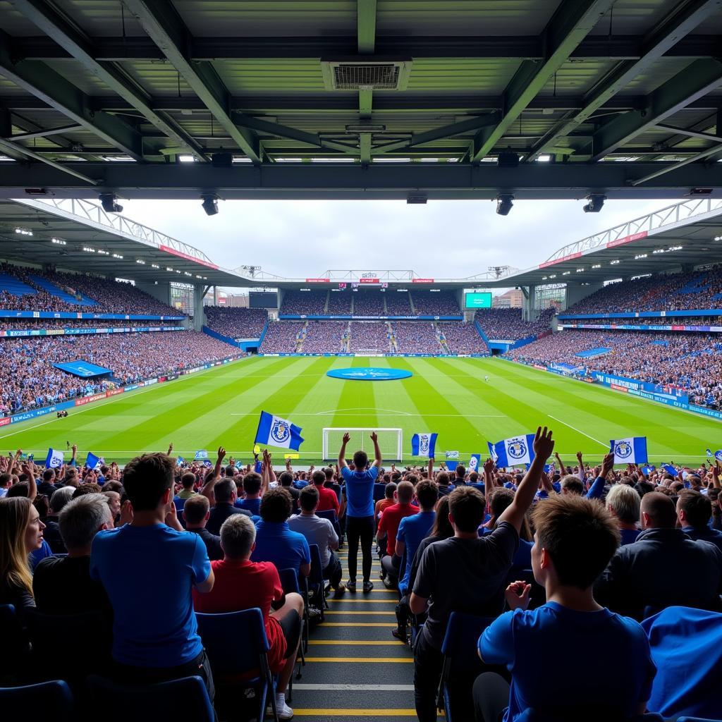 Khán giả cổ vũ cho Birmingham City