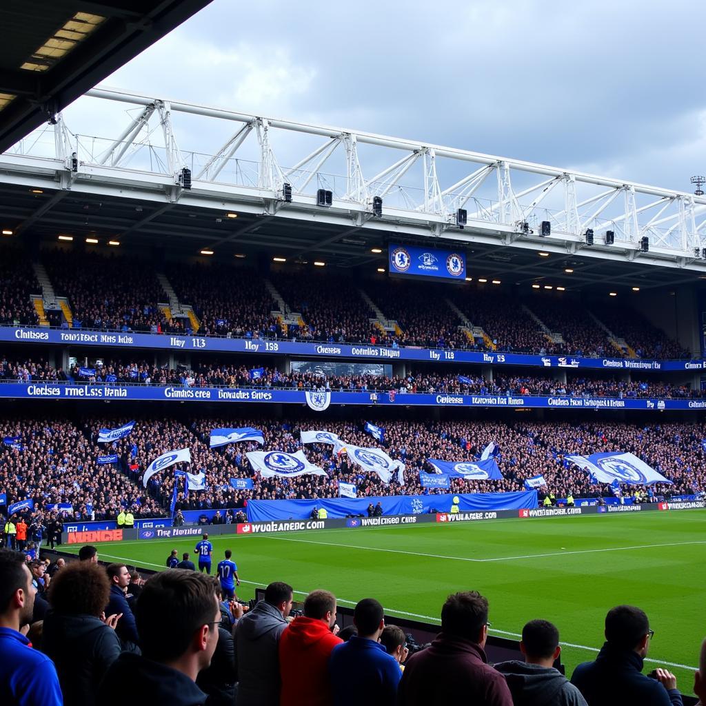 Khán giả trên khán đài Stamford Bridge