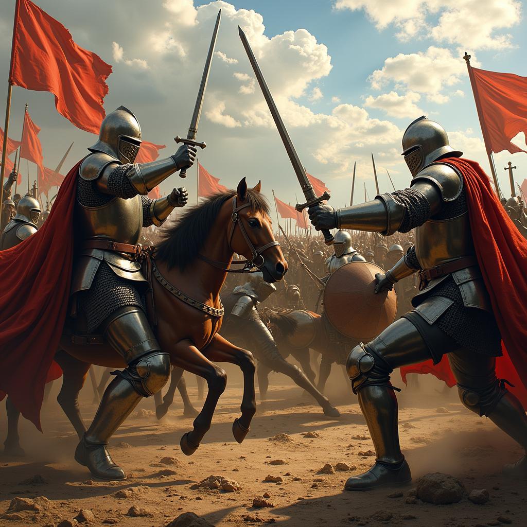 Medieval Knights in Battle