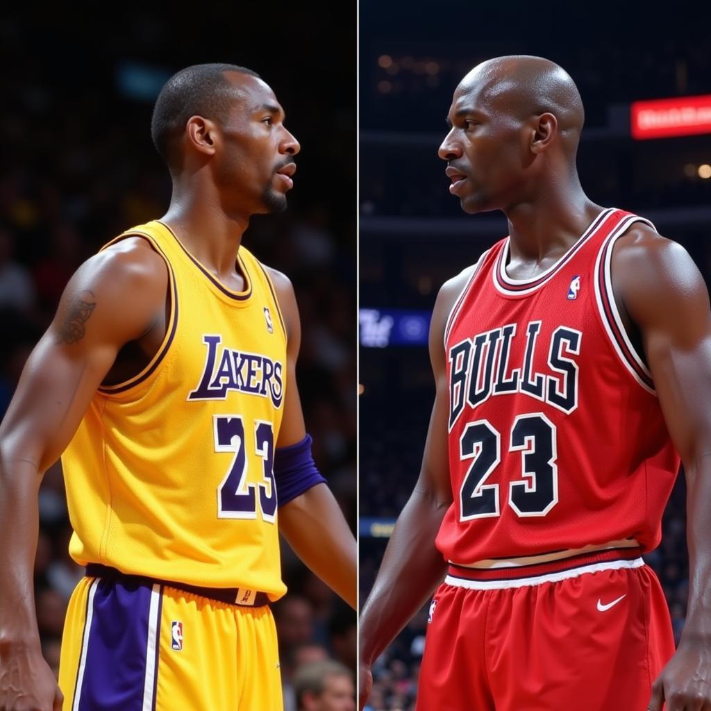 Kobe Bryant và Michael Jordan, hai huyền thoại của NBA