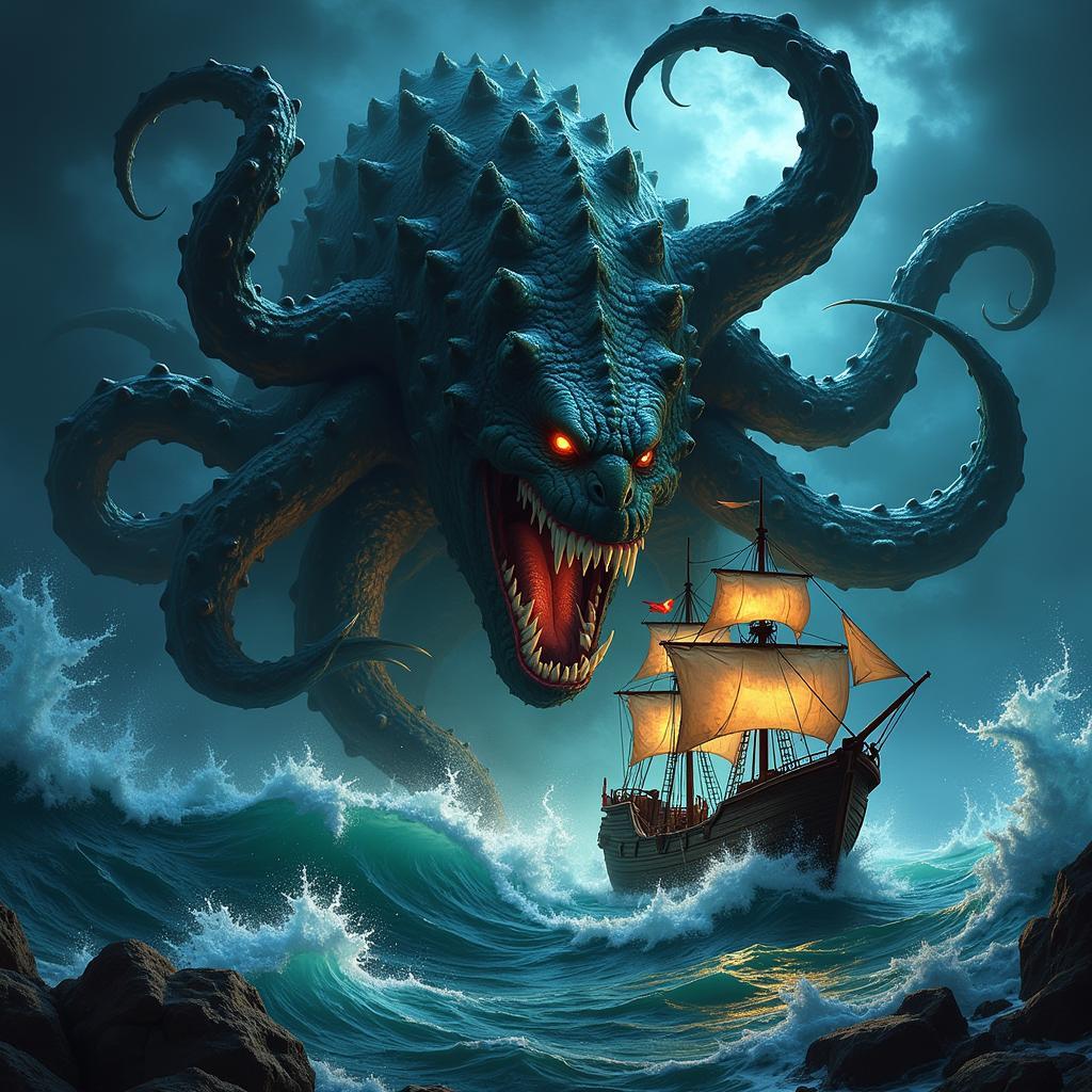 Kraken tấn công tàu