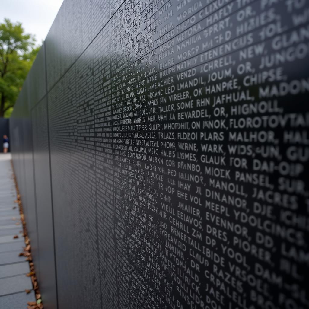 Vietnam War Memorial: Names etched in stone