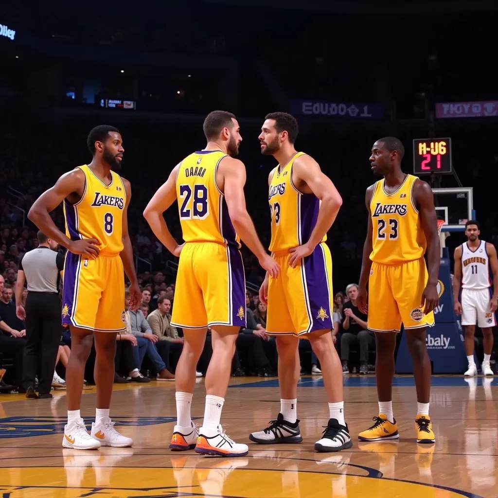 Hai đội hình ngang tàng Lakers và Pacers