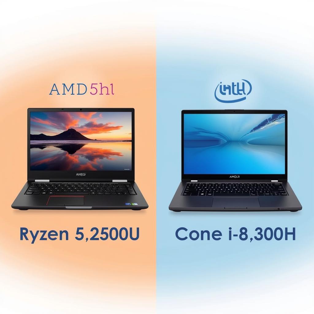 Laptop sử dụng AMD Ryzen 5 2500U và Intel Core i5-8300H