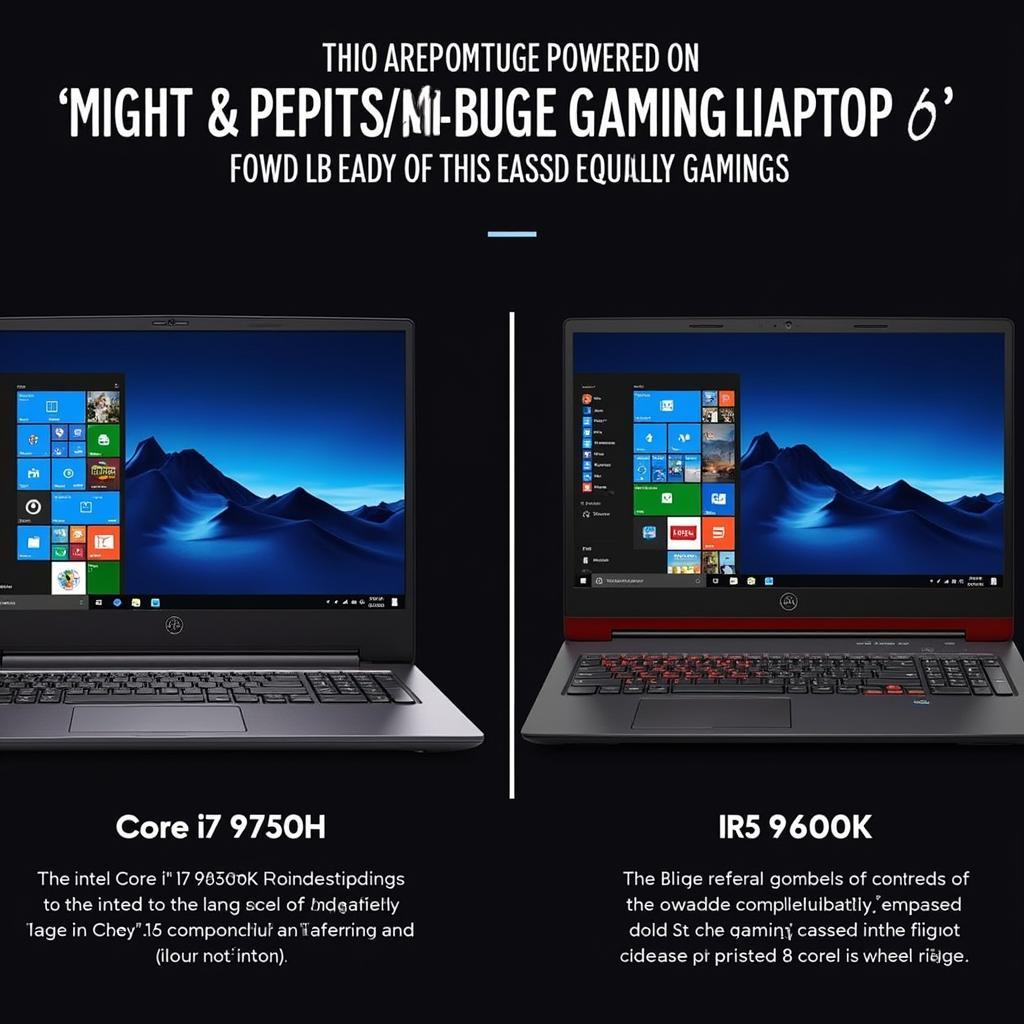 Laptop gaming với i7 9750H và i5 9600K