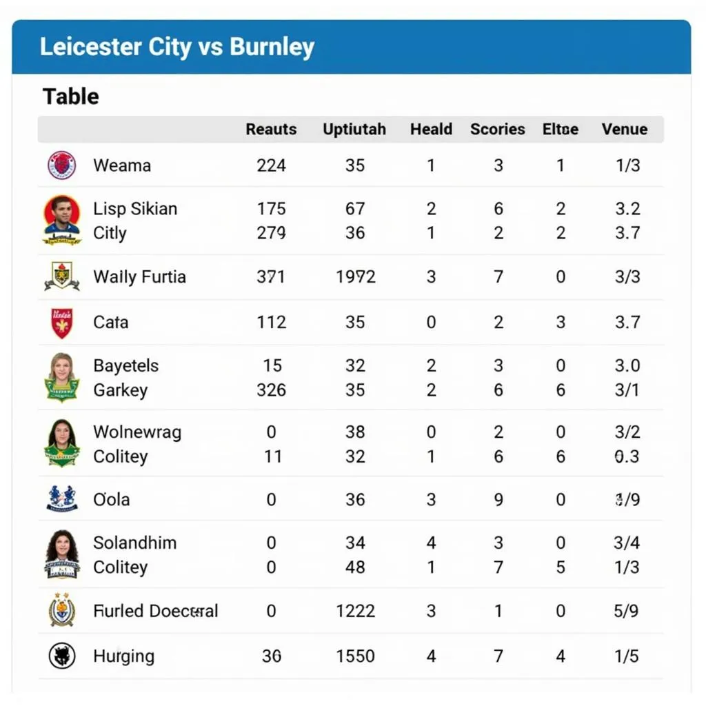 Kết quả đối đầu Leicester vs Burnley