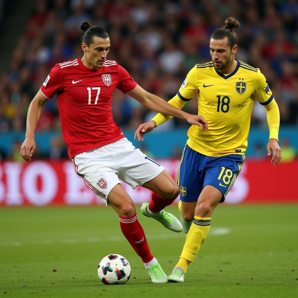 Lewandowski đối đầu Ibrahimovic