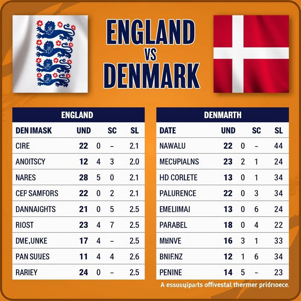Lịch sử đối đầu Anh vs Đan Mạch
